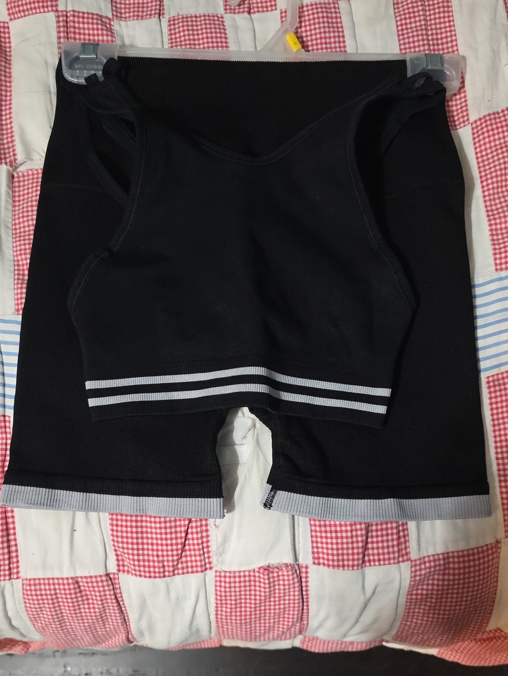 NWOT Spiritual Gangster Black Active Crop & Short Set
